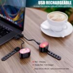 1Pc/2Pcs Mountain Bike Headlight And Taillight, Led Usb Rechargeable, Handlebar Mount, High Brightness For Night Riding - Image 8