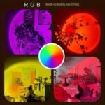 Sunset Lamp Projection Led Lamp, 16-Color Nightlight, Led Sunset Projection Lamp, Floor Lamp Room Decoration, Rgb Lamp, Sun, Sunlight, Sunrise Lamp And Rainbow Lamp. Four Modes Are Set For Photography/Selfie Party, Home Living Room Bedroom Decoration, Outdoor Camping/Wedding Decoration/Valentine'S Day/Halloween/Christmas/Decoration. - Image 5