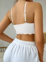 Women'S Sexy Wireless Bra - Soft Polyester-Spandex Blend, No Padding, Breathable & Comfortable, Solid Color, Hand Wash Only For Casual Attire - Image 6