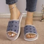 Women'S Summer Slip-On Bowknot Slippers, Breathable Fabric House Shoes, Comfortable All-Season Indoor Slides With Eva Sole, Hand Washable - Image 8