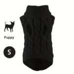 1Pc Cozy Knit Cat & Dog Sweater - Soft Acrylic Pullover For Small To Medium Pets, Winter & Fall Warmth, 7 Color Options, Machine Washable - Image 5