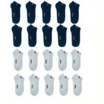 Men'S Casual Fashion Letter Print Breathable Sports No-Show Socks For All Seasons, 5/10/20 Pairs, Trainer Socks Women, Sports Socks Women, High Quality Socks For Men, Athletic Socks Mens, Mens Ancle Socks For Men, Workout Socks, Casual Wear, Trendy Socks, Stylish Socks, Soft Material, Hand Wash Only, Lightweight Socks, Performance Socks, Daily Wearers, Gym Enthusiasts - Image 11