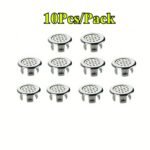 4/6/8/10/15/20/25/30Pcs Pack Plastic Bathroom Kitchen Sink Overflow Cover Ring Insert Replacement - Chrome Round Drain Cap With Plastic Strips, Durable Bathroom & Kitchen Sink Accessories, Sink Drain Cover, Overflow Prevention, Modern Drain Cover, Durable Plastic - Image 7