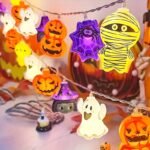 1Pc Led Fairy With -Like Button Control - Multi-Color Changing (Warm White, Green, Purple, Orange, Black, Yellow, , , Red, Brown, Gray, Cyan) - Indoor/ Halloween & Christmas Party Decorations - Led String With Hanging Hooks - Compatible With Pumpkins, Ghosts, Witches, Spiders, Mummies, Angels - Battery Not Included - Safe & Easy Use - Image 8