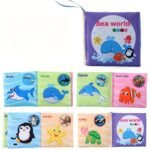 8 & 5 & 3 Soft Cloth Baby Book Sets Cognitive Cloth Books Fruit Animal Educational Toys, Early Education Cloth Books Are Tear-Resistant And Washable Cloth Books With Vivid Fruit, Animal And Ocean Themes Promote Early Learning And Cognitive Development Perfect Christmas Birthday Gifts, Halloween Thanksgiving Easter Gifts - Image 13