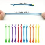 12Pcs Colorful Silicone Elastic Shoelaces, Multifunctional High Elastic Lazy Shoe Laces - Image 2