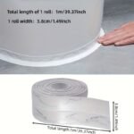 Easy-Install Waterproof Sealing Strip - Self-Adhesive White Pvc, Perfect For Showers, Sinks, Kitchens & Bathtubs - Home & Commercial Use - Image 5