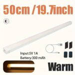 1Pc Wireless Led Motion Sensor Light Bar ? Usb Rechargeable, Magnetic Night Light With Warm White Glow For Kitchen, Cabinets, Hallway, Stairs, And Home Decor, Rechargeable Motion Sensor Light - Image 9