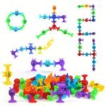 25Pcs Set Of Suction Toys For Kids - Sensory And Relaxation, Colorful Building Blocks, Ideal For Ages 3-7, Perfect For Travel & Parties. Top Choice Gift For Christmas, Halloween, Easter, Friends, Family, And Children, Best For Christmas