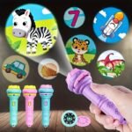 32 Pattern Flashlights Projector Bedtime Fun Puzzle Toys Dinosaur Animals Marine Insects Multiple Numbers Letters Fruits Multiple Pattern Projection Flashlights Holiday Gifts Christmas Gifts