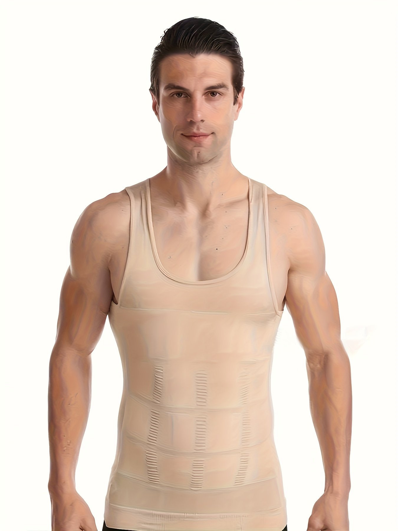 product-fancy-4978b463-d985-496c-89ca-8f1e612de3ef.jpg Men'S Compression Body Shaper Tank Top, Slimming Vest - Image 1