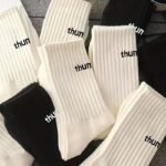 1/5 Pairs Unisex Casual Plain Color Socks, Fashion Versatile Socks, Breathable Comfy Crew Socks, Casual Sports Socks For Men Women - Image 3