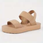 Women'S Flat Slippers Summer Summer Elastic Band Flat Slippers Women'S Thick Sole Slippers Fashionable Outdoor Slippers - Image 2
