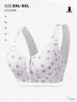 Women'S Large Size Four Seasons Random Print Vest Underwear, Soft, Comfortable And Breathable Front Button Underwear - Image 5