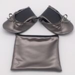 Women'S Portable Ballet Flats, Bowknot Rollable Soft Sole Wedding Flat Shoes, Comfy Dancing Flat Shoes With Purse Bag - Image 23