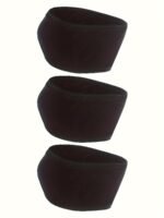 3-Pack Elegant Black Bandeau Bra Tops, Anti-Slip Gathered Chest Wrap, Seamless Strapless Breathable Lingerie Set - Image 8