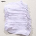 10 Pairs Solid Ankle Socks, Simple & Lightweight Low Cut Socks, Women'S Stockings & Hosiery - Image 6