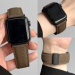 1Pc Suitable For Apple Watch Strap Litchi Pattern Magnetic Strap Se S123456789 Watchband - Image 7