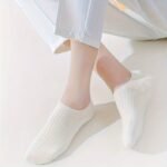 6-Pack Women'S Low-Cut Ankle Socks - Elegant Special Series, 6 Solid Colors (Black, Pink, Beige, Light Grey, White, Dark Brown) - Soft Breathable Comfort Fit, Minimalist Design For Everyday Casual & Formal Wear - Image 6