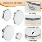 1Pc Wood Handheld Tambourine, Single Row Metal Jingles, Percussion Musical Instrument For Church, Ktv, Party, Game - Image 12