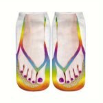 1/4 Pair Bizarre Flip-Flop Bone Toe Socks - Unisex, Non-Slip, Odorless, Moisture-Wicking, Soft & Comfortable, Perfect For Outdoor Sports, Parties, And Unique Gift Ideas, Cute Socks - Image 3