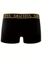 4Pcs Men'S Boxer Briefs - Stylish & Comfortable High-Elasticity Underwear With Golden Geometric Patterns, Soft Breathable Fabric For Casual Attire, Everyday Comfort | Stylish Boxers | Comfortable Fit - Image 7
