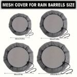 1Pc Rain Barrel Covers With Drawstring - Durable Polyester Mesh For Leaf & Debris Protection, Ideal For Gardens, Lawns & Outdoor Spaces Rain Barrel Mesh Cover Patio Set Covers For Outside Waterproof - Image 4