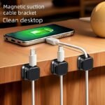2/4/6Pcs Pp Magnetic Cable Clips: Adjustable, Non-Slip Cable Organizer, Charging Cable Storage Clip, For Neat Office Desk, Car And Home Wiring Fixing Storage Practical Gadget - Image 6