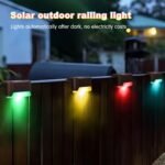 4/12Pcs Solar Stair Lights Outdoor Wall Lights, Outdoor Automatic Sensor Switch For Steps, Decks, Paths, Yards, Fences, Railings, Multiple Scenes Solar Deck Lights Solar Stair Lights