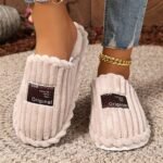 Soft Fabric Slip-On Slippers With Fluffy Lining - Warm, All-Season Home Slippers For Couples, Perfect Holiday Gift, Hand Washable, Non-Dry Cleanable, Eva Sole, Allseason Slippers|Soft Fabric Slippers|Eva Sole Slippers - Image 7