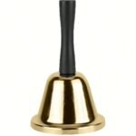 1Pc Golden/Silvery Hand Bell Classic Dinner Bell Durable Hand Bells Loud Call Bell Service Bell Used For Weddings School Classroom Service And Game Parties Christmas - Image 16