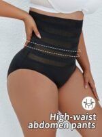 Plus Size High-Waisted Shaping Underwear For Women, Designed To Control The Abdomen And Lift The Hips. - Image 2