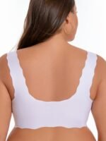 Women'S Plus Size Front Closure Wireless Bra - Elegant Water Soluble Lace Design, Wide Strap Smooth Fabric, Seamless Comfort-Fit, Polyamide Free, Lace Trimmed Vest Style, Everyday Comfort Bra | Elegant Lace Detailing | Nylon Free Fabric, Bras For Wireless Bras - Image 5