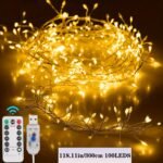 1Pc Usb-Powered Fairy Led String Lights With Remote - 8 Lighting Modes, Timer, Warm White & Multicolor Options - Perfect For Christmas Tree, Bedroom, Ceiling, Garland, Window, Wedding Decorations, Indoor/Outdoor Use - Image 5