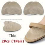 2Pcs Soft Pu Anti-Slip Forefoot Pads For Women'S High Heels - Breathable & Sweat-Absorbent, Shock-Absorbing Foot Care Insoles With Grip Pattern, Ideal For Summer Sandals - Image 5