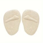 1 Pair Tpe High Heel Insole, Transparent Silicone Non-Slip Forefoot Cushion, Half Size Thick Sweat Absorbent Breathable Foot Pad For Shoes, Shoe Insoles, Heel Pads - Image 3