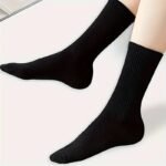 6/10/20 Pairs Of Plain Black And White Socks, Simple And Comfortable Mid-Calf Socks, Suitable For Autumn And Winter, Men'S And Women'S Socks - Image 6