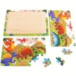30Pcs Wooden Puzzles For Kids - Animal, Dinosaur & Cartoon Themes With Fire Trucks, Police Cars & Construction Vehicles - Educational Toys For Hand-Eye Coordination, Problem-Solving & Cognitive Development - Vibrant Colors, Durable Wooden Flat Puzzles For Kindergarten & Early Learning Gifts, Kids Learning Games | Cartoon Vehicles | Safe For Kids, Puzzles For Toddlers - Image 12