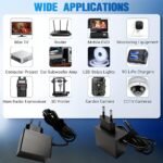 12V 1A 12V 0.5A 12V 1.5A 12V 2A 5V 3A 9V 1A 9V 2A Power Supply Dc 12 Volt 1 Amp Power Adapter 100-240V 50-60Hz Ac To Dc Switching Power Supply Adapter For 5.5Mm*2.1Mm*10Mm Tip Led Light Strips Security Camera System Cctv Routers Speakers - Image 14