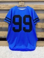 Women'S Casual Longline T-Shirt With Bold '99' Graphic Print - Vibrant Blue Relaxed Fit, Mid-Stretch Machine-Washable Fabric For All-Season Comfort, Cute T Shirts, Everyday Clothing, Sporty Aesthetic, Stretchy Material - Image 7