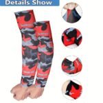 2Pcs Arm Sleeves - Warm, Cooling, Sports Sleeve Hand Covers For Running, Fishing, Cycling | Durable Textile Material, Black With Colorful Patterns, Hand Washable, Sports Armwear | Patterned Sleeve | Woven Texture - Image 6
