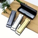 Sketchia Harmonica Key Of C, 10-Hole Chromatic, Durable Plastic With Polished Finish - Includes Protective Case, Ideal Beginner Gift, Black & Golden Options