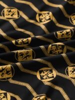 4Pcs Men'S Luxury Black & Golden Boxer Briefs - High-Elasticity, Comfortable Polyester-Spandex Blend, Non-Transparent With Unique Geometric & Floral Prints - Stylish Casual Underwear - Image 5