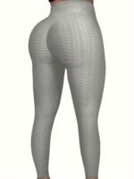 Women'S High-Waisted Peach Lift Yoga Pants - Stretchy, Butt-Lifting, High-Elasticity Fabric, Dark Blue, Perfect For Spring/Summer/Fall Workouts, Workout Leggings | Sleek Workout Pants | Highelasticity Pants, Workout Leggings - Image 2