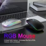 Wireless Portable Office Mute Wireless Mouse For Phone Tablet Laptop Computer Office Entertainment, Rechargeable Wireless 2.4G Dual Mode Mouse, Ergonomic Rgb Ultra Thin Wireless Mouse, Type C Charging Interface, 4 Buttons, Compatible With Multiple Sy - Image 4