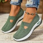 Women'S Slip-On Casual Sneakers - Breathable Fabric Upper & Eva Cushioned Sole, Low-Top Comfortable Walking Shoes For All-Season Wear, Multi-Color Options, Ladies Sneakers - Image 17
