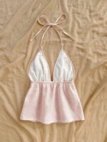 Solid Color Floral Texture Cute Top - Image 10