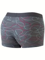 4Pcs Men'S Fashion Pattern Print Boxer Briefs, Crotch Mid-Waist Breathable Comfortable Boxer Trunks, Elastic Sports Shorts, Men'S Casual Underwear For Daily Wear - Image 9