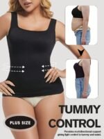 A Seamless Shapewear Top For Women That Helps Slim The Waist And Shape The Body, Available In Plus Sizes. - Image 4