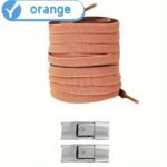 1 Pair Easy-Install Elastic Flat Shoelaces With Metal Buckles - No-Tie, Lightweight & Durable Polyester Blend - Ideal For Sneakers, Hiking & Casual Shoes - Handwashable, Shoe Accessories - Image 16